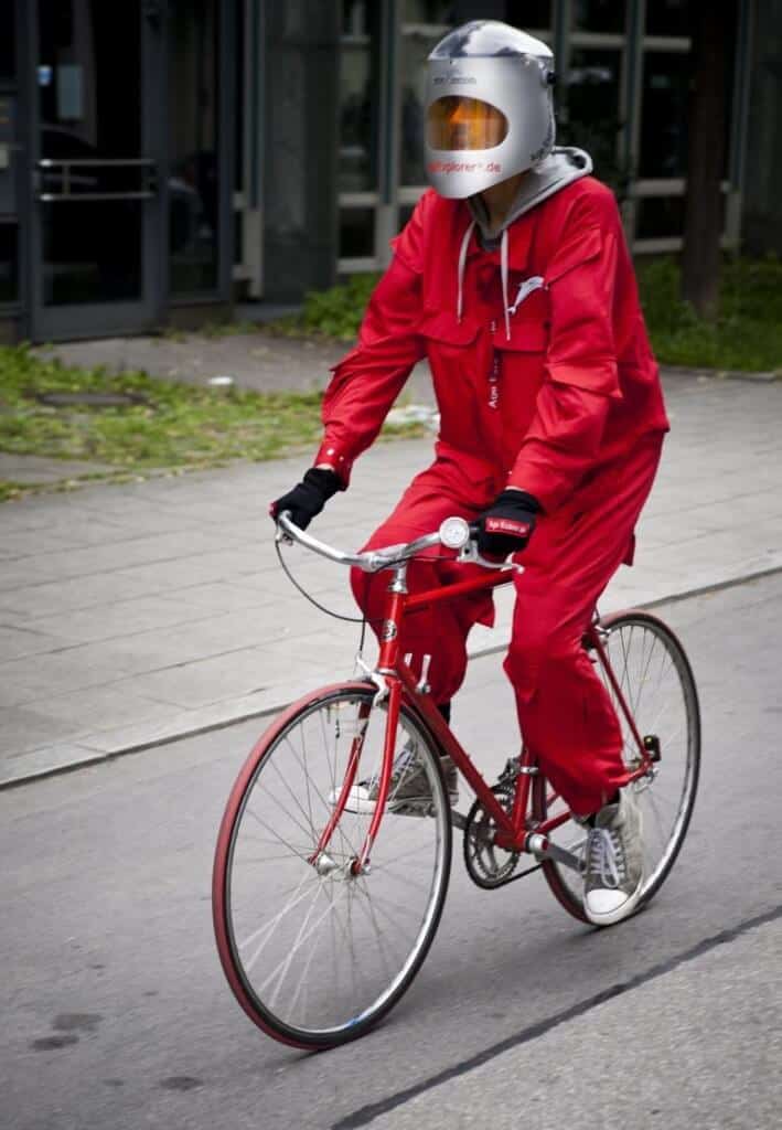 Alterssimulationsanzug Ageexplorer Fahrrad